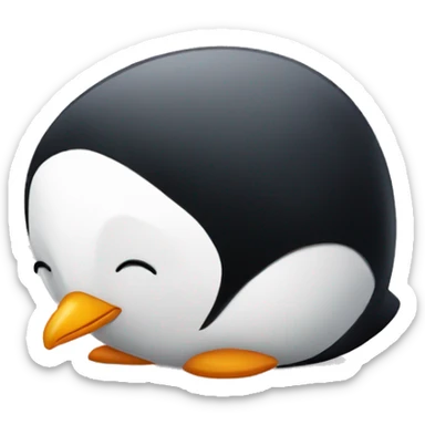 Penguin sleeps sticker