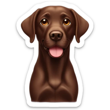 labrador chocolate sticker
