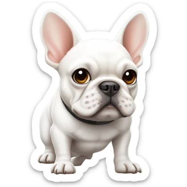 White French bulldog sticker