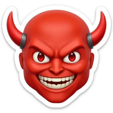 Emoji de diablo con sicario sticker