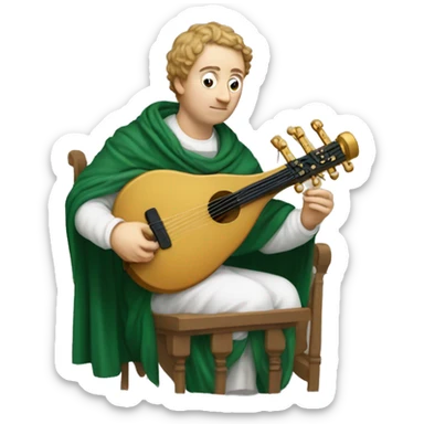 Petrarch playing the lyre sticker