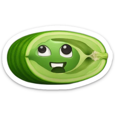Courgette cannibal soap sticker
