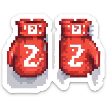 красные боксерские перчатки с надписью "23", no background sticker