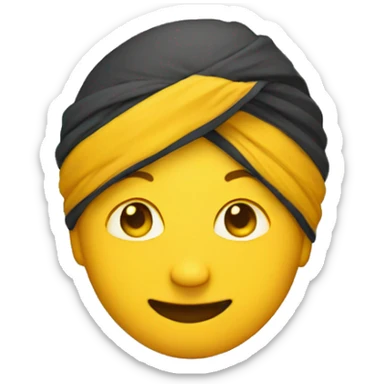 A yellow emoji smiling whos sikh sticker