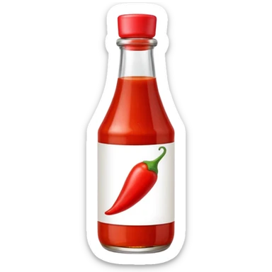 Thai style sweet chilli sauce in a glass bottle sticker