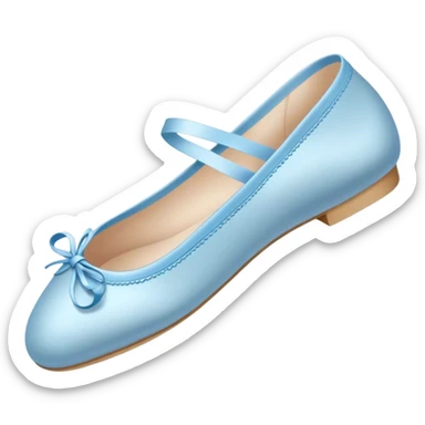 soft blue ballerina shoes  sticker