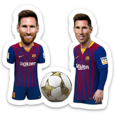 Messi montrant que ronaldo est meilleur sticker