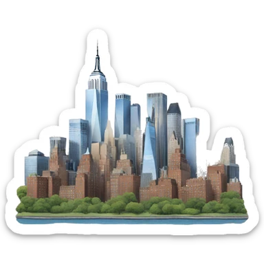 New York city Skyline sticker
