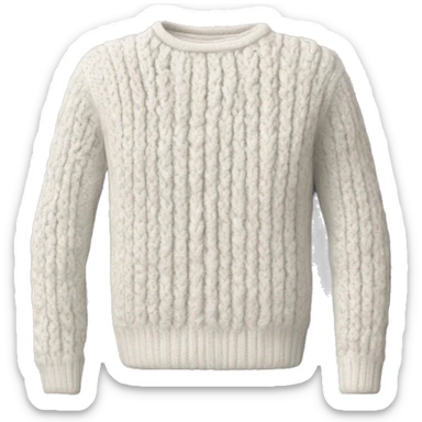 knitted white sweater for women sticker