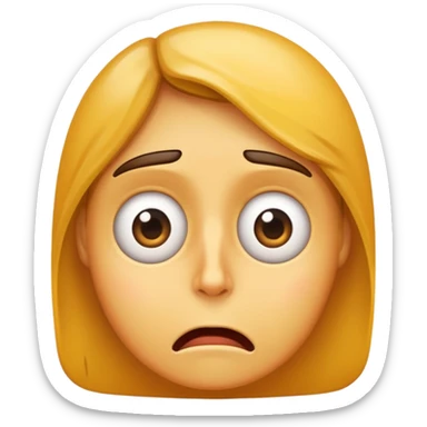 doomscrolling emoji, a face staring anxiously at a smartphone, eyes wide, tired expression sticker