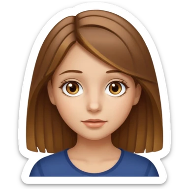 Girl with brown hair and blonde highlights with hazel eyes  sticker