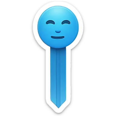 a blue bookmark. very minimalistic sticker