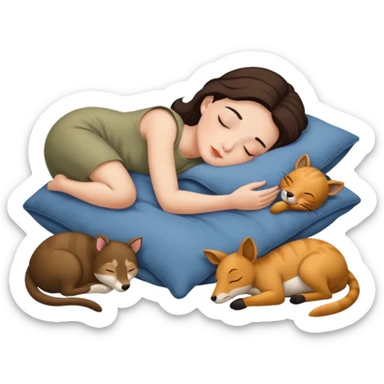 Marie Joseph les animaux font dodo sticker