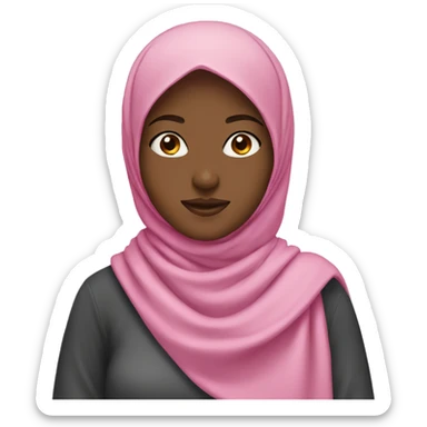 girl in pink hijab sticker