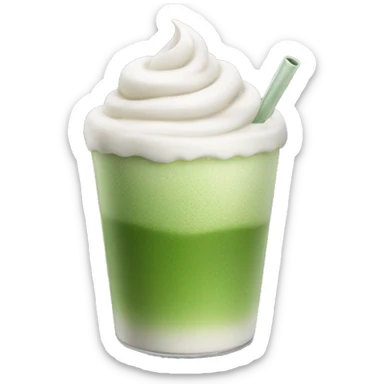 Matcha Latte cold foam sticker