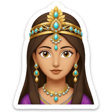 ancient persian woman with earrring sticker