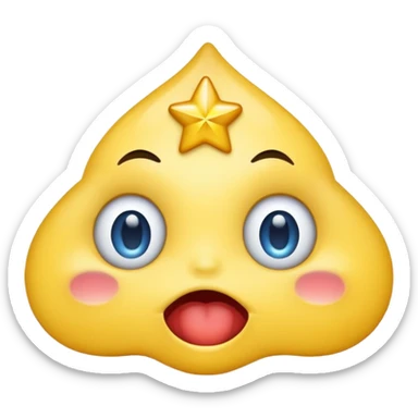 A emoji drooling with star eyes sticker