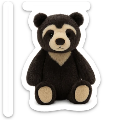 jellycat stuffed plush andean spectacled bear sticker