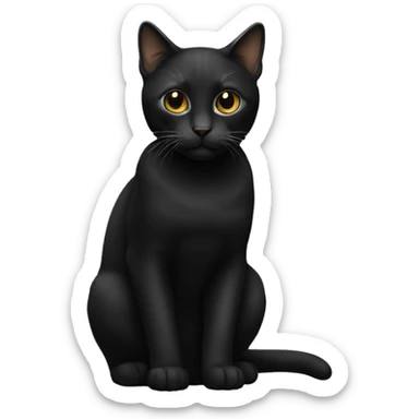Cat black sticker