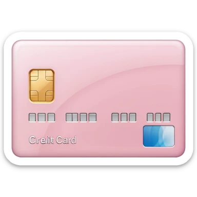 Make a white credit card with light pink tones sticker