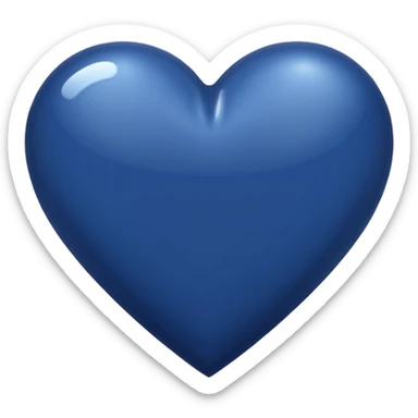 Navy blue heart sticker
