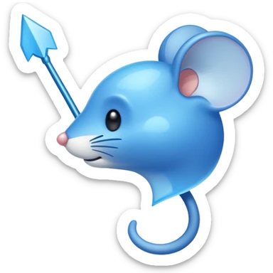 Blue mouse cursor sticker
