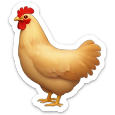 chicken inside red circle with cross sticker