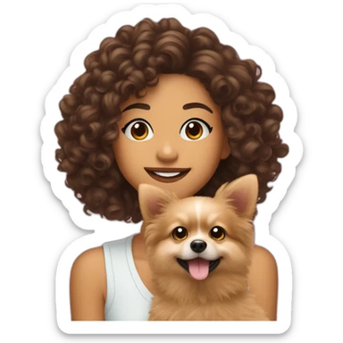 CURLY ZENDAYA WITH POMCHI sticker