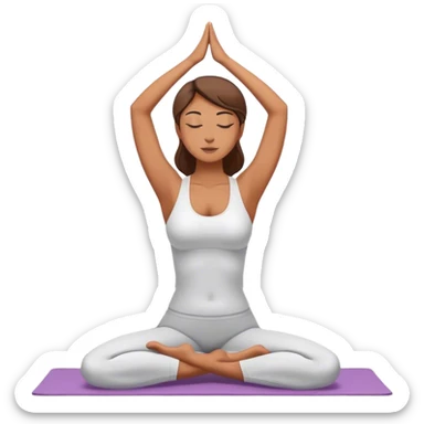woman doing a yoga pose sticker