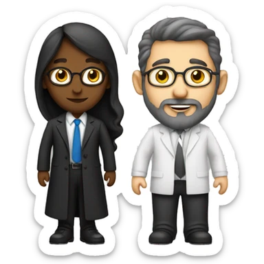 Rabbi and a teacher  sticker