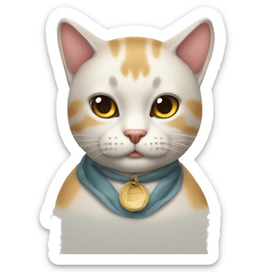 gato siames con lazo  sticker