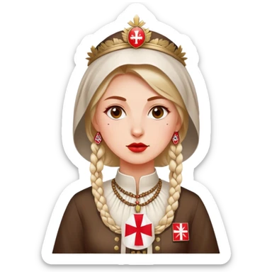 polish patriot woman nationalist sticker