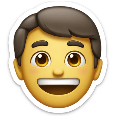 Boring happy face sticker