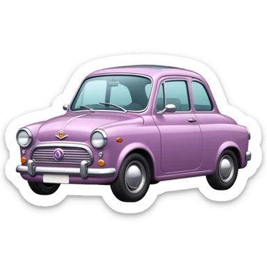Retro mauve car sticker