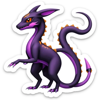 Salazzle-Salandit-Umbreon-Fakémon-hybrid-creature (full body)  sticker