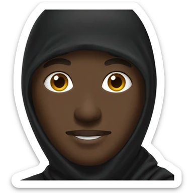 Black man wearing burka sticker