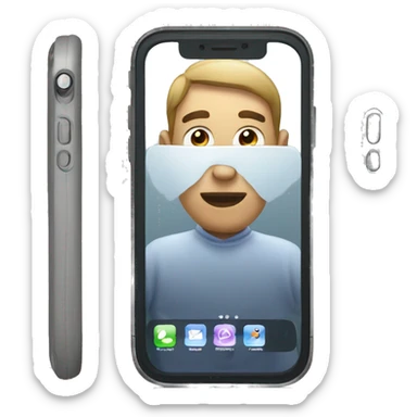 iPhone 15 with the front side sticker