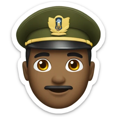 Create a man with a army uniform sticker