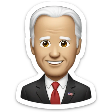 joe biden with kim jung un hair sticker