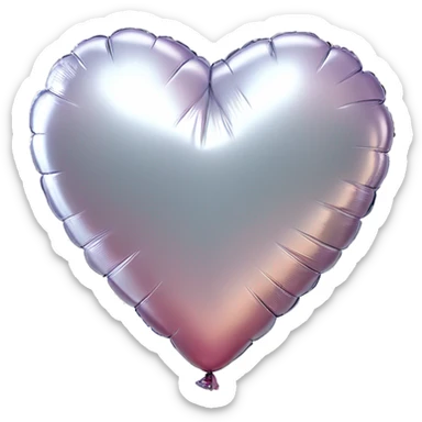 Foil balloon heart  sticker