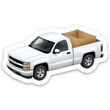 White Chevy truck sticker