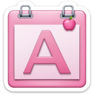 pink school grade card letter sticker