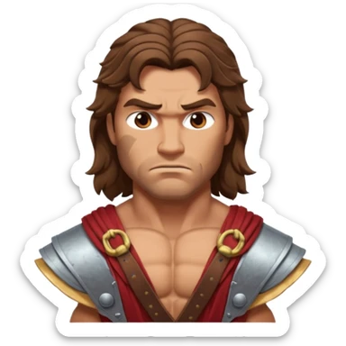 Spartacus with long hair sticker