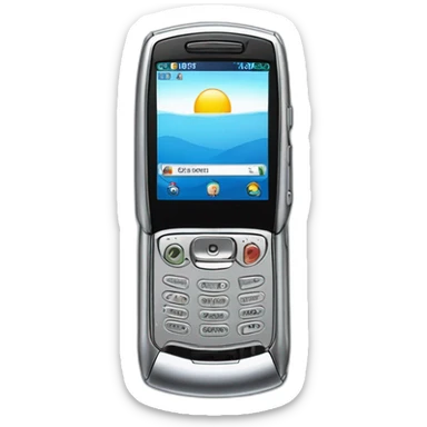 Y2k Silver Motorola Razr V3 mobile device with the iconic clamshell design no buttons visible sticker
