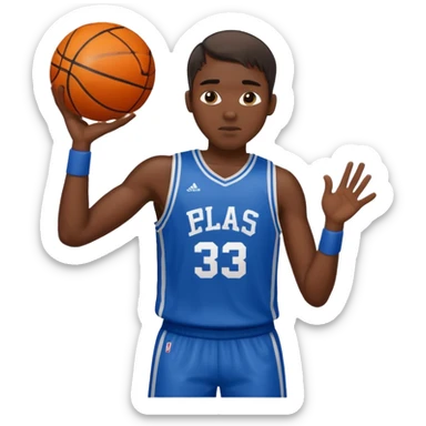 the portrait of basketball player sticker