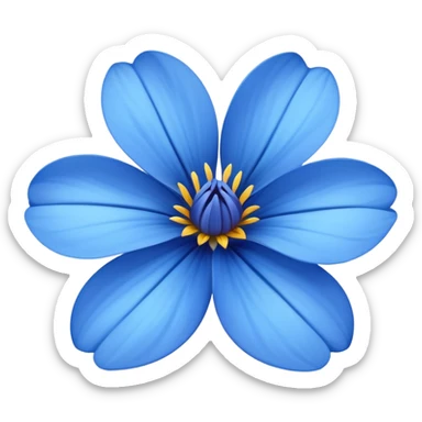 Flor Azul Realista sticker
