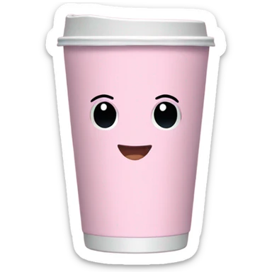 plain light pink tumbler water cup sticker