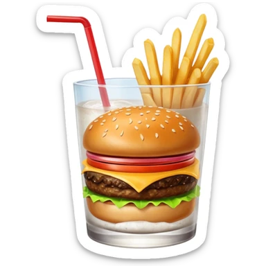 junk food, burger, soda,etc sticker