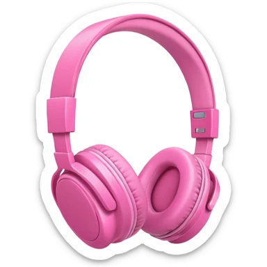 pink headphones sticker