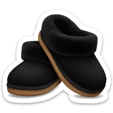 black ugg slippers sticker